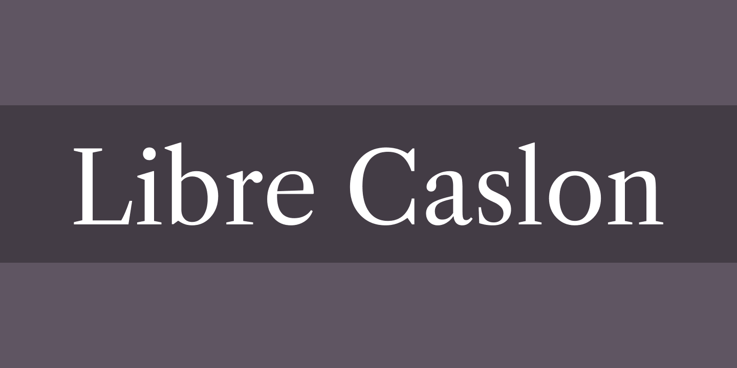 Пример шрифта Libre Caslon